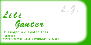 lili ganter business card